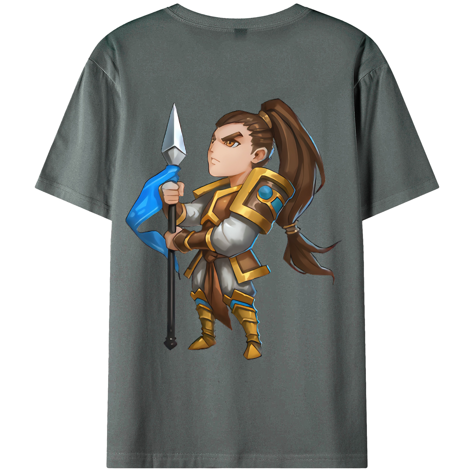 （画像用） リーグ・オブ・レジェンド League of Legends LOL 綿100％ メンズ半袖Tシャツ（バックプリント） 通気性